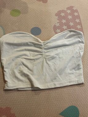 Strapless Ivory medium Crop Top nwot
